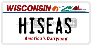 HISEAS  license plate in WI
