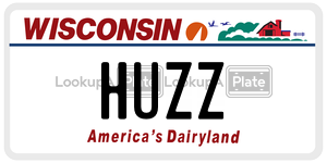 HUZZ license plate in Wisconsin