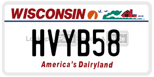 HVYB58  license plate in WI