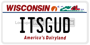 ITSGUD  license plate in WI