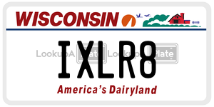 IXLR8  license plate in WI