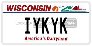 IYKYK  license plate in WI