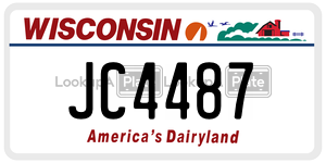 JC4487 license plate in Wisconsin