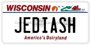 JEDIASH  license plate in WI