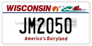 JM2050  license plate in WI