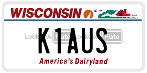 K1AUS  license plate in WI