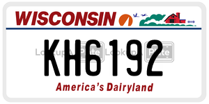 KH6192  license plate in WI