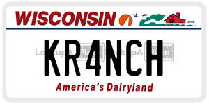 KR4NCH  license plate in WI