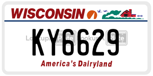 KY6629  license plate in WI