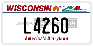 L4260 license plate in Wisconsin