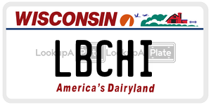 LBCHI license plate in Wisconsin