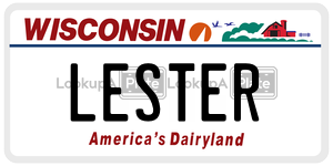 LESTER  license plate in WI
