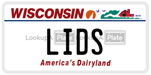 LIDS  license plate in WI