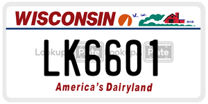 LK6601  license plate in WI