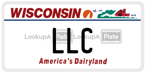 LLC  license plate in WI