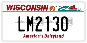LM2130  license plate in WI