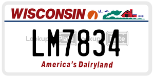 LM7834  license plate in WI