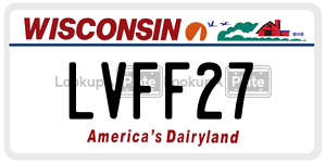 LVFF27  license plate in WI
