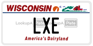 LXE  license plate in WI