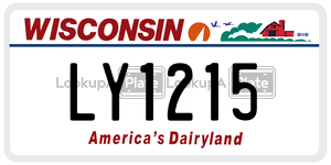 LY1215  license plate in WI
