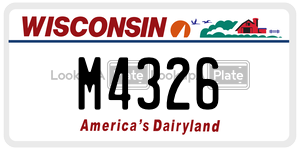 M4326 license plate in Wisconsin