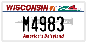 M4983  license plate in WI