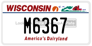 M6367 license plate in Wisconsin