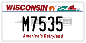 M7535  license plate in WI