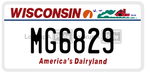 MG6829  license plate in WI