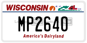 MP2640 license plate in Wisconsin