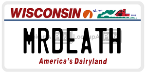 MRDEATH  license plate in WI