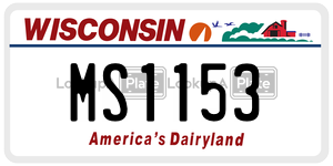 MS1153  license plate in WI