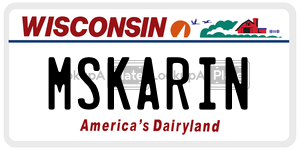 MSKARIN  license plate in WI