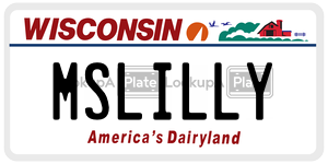 MSLILLY  license plate in WI