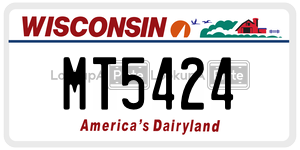 MT5424  license plate in WI