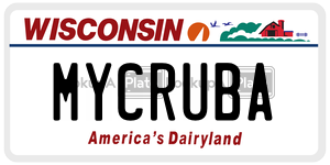 MYCRUBA  license plate in WI