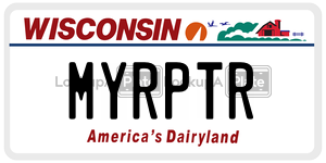 MYRPTR  license plate in WI