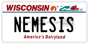 NEMESIS  license plate in WI