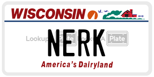 NERK  license plate in WI