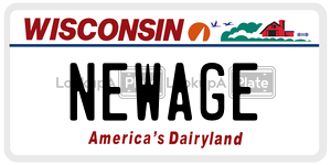 NEWAGE  license plate in WI