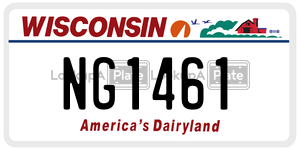 NG1461  license plate in WI