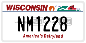 NM1228  license plate in WI