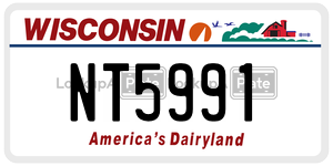 NT5991  license plate in WI