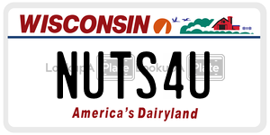 NUTS4U  license plate in WI