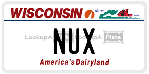 NUX  license plate in WI