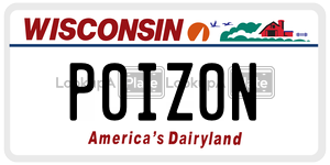 P0IZ0N  license plate in WI