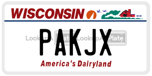 PAKJX  license plate in WI