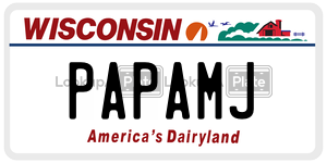 PAPAMJ  license plate in WI