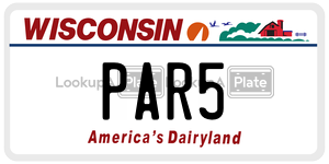 PAR5  license plate in WI