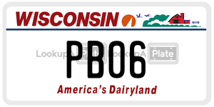 PB06  license plate in WI